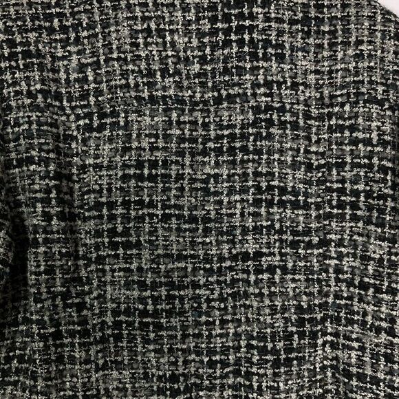 Coldwater Creek Mohair Wool Blend Moto Tweed Jacket, Black & Gray, Petite 16 - Picture 7 of 11